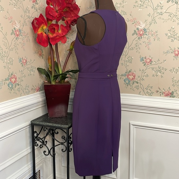 Jason Wu Runway Collection Purple Wool & Silk Lined Fitted Dress 8 (best fits 4) - Picture 4 of 8